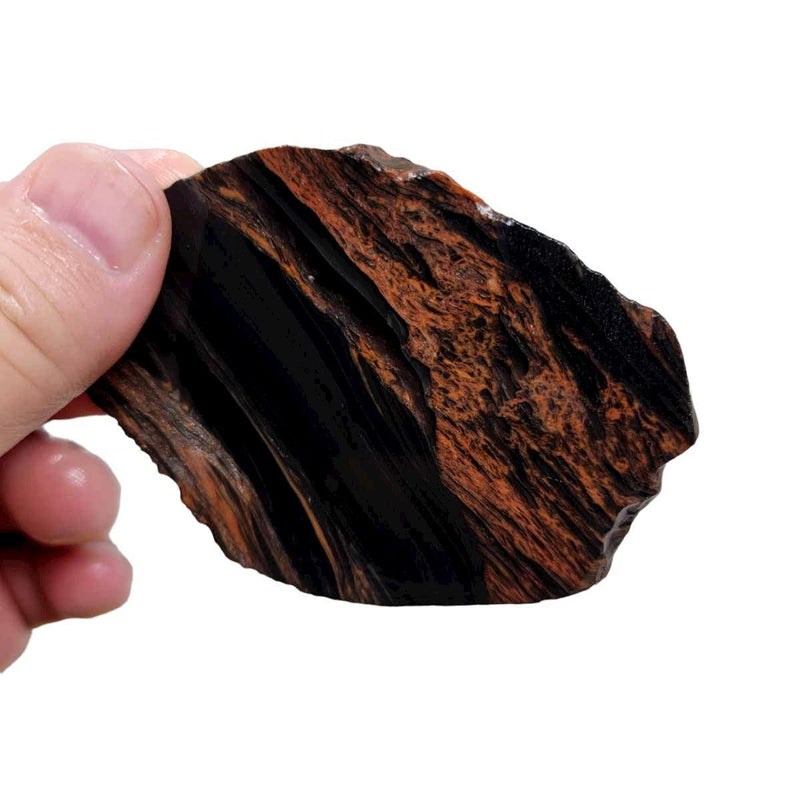 TriFlow Mahogany Obsidian Slab!  Lapidary Stone Slab! - LapidaryCentral