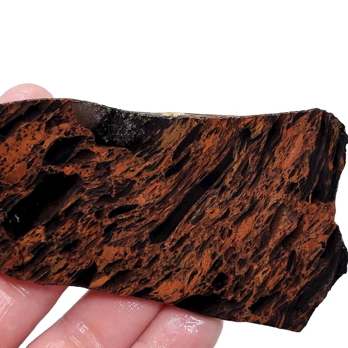 TriFlow Mahogany Obsidian Slab!  Lapidary Stone Slab! - LapidaryCentral