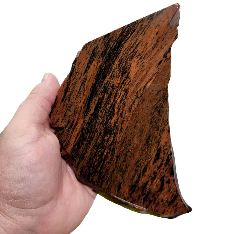 TriFlow Mahogany Obsidian Slab!  Lapidary Stone Slab! - LapidaryCentral
