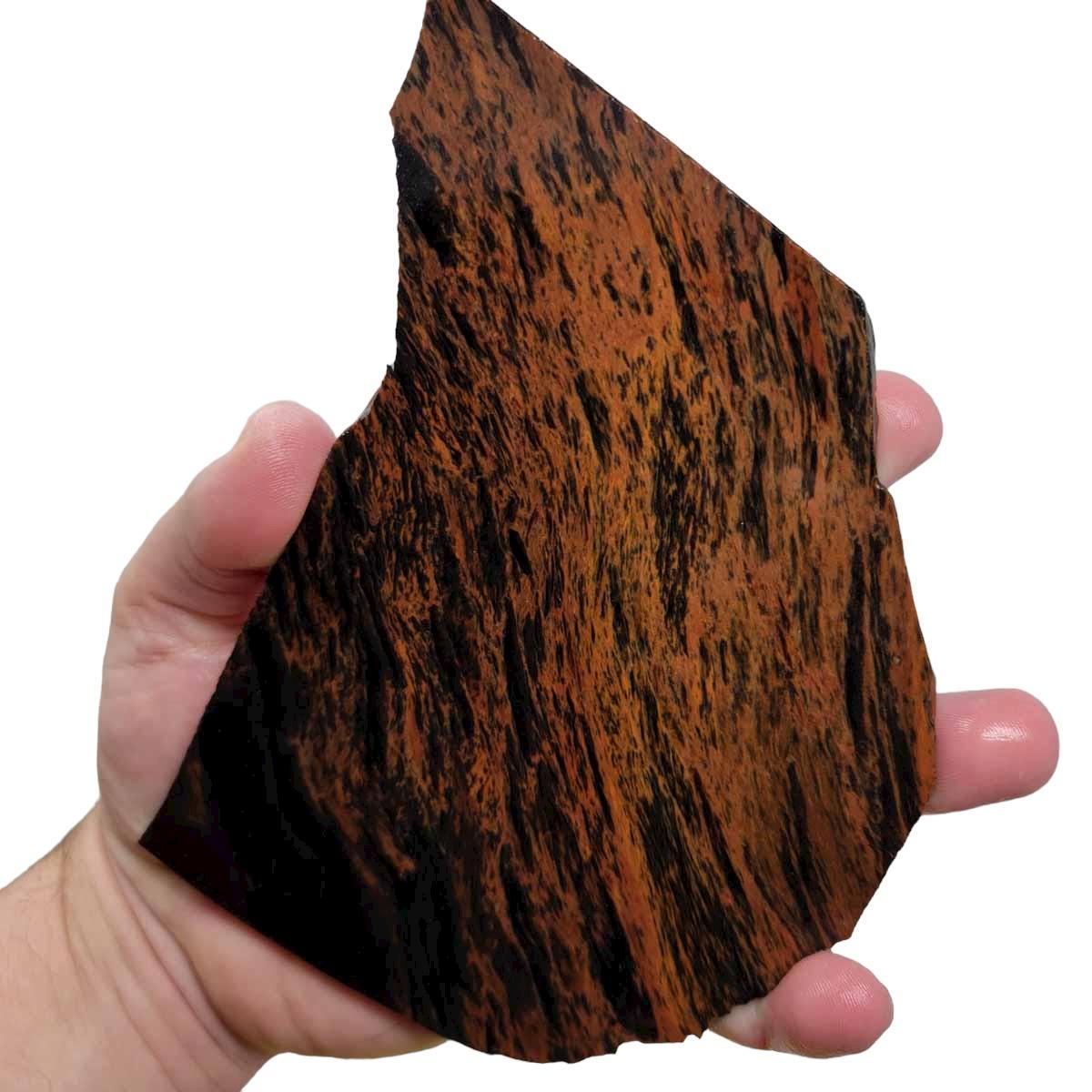 TriFlow Mahogany Obsidian Slab!  Lapidary Stone Slab! - LapidaryCentral