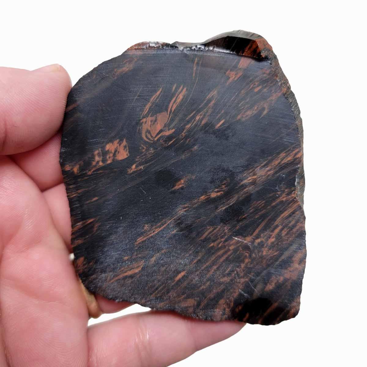 Tri-Flow Mahogany Obsidian Slab!  Lapidary Stone Slab! - LapidaryCentral