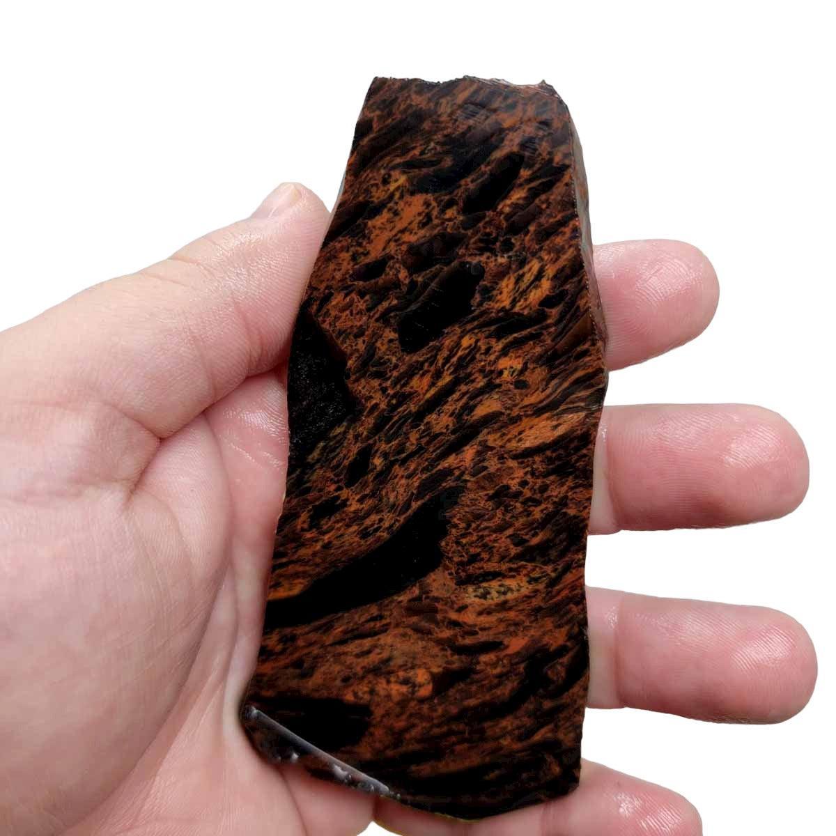 TriFlow Mahogany Obsidian Slab!  Lapidary Stone Slab! - LapidaryCentral