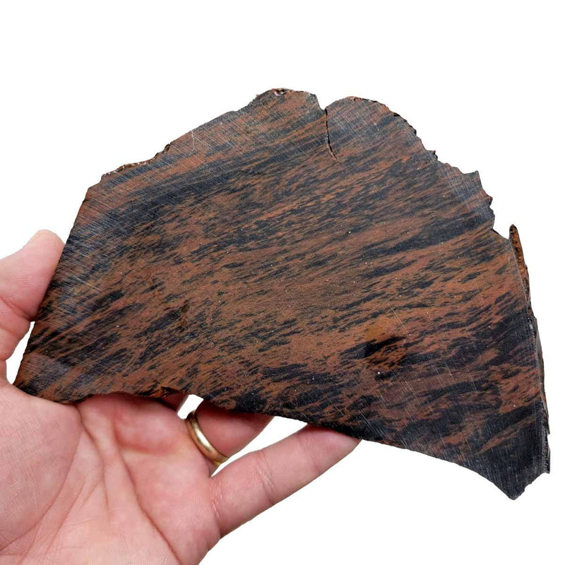 TriFlow Mahogany Obsidian Slab!  Lapidary Stone Slab! - LapidaryCentral
