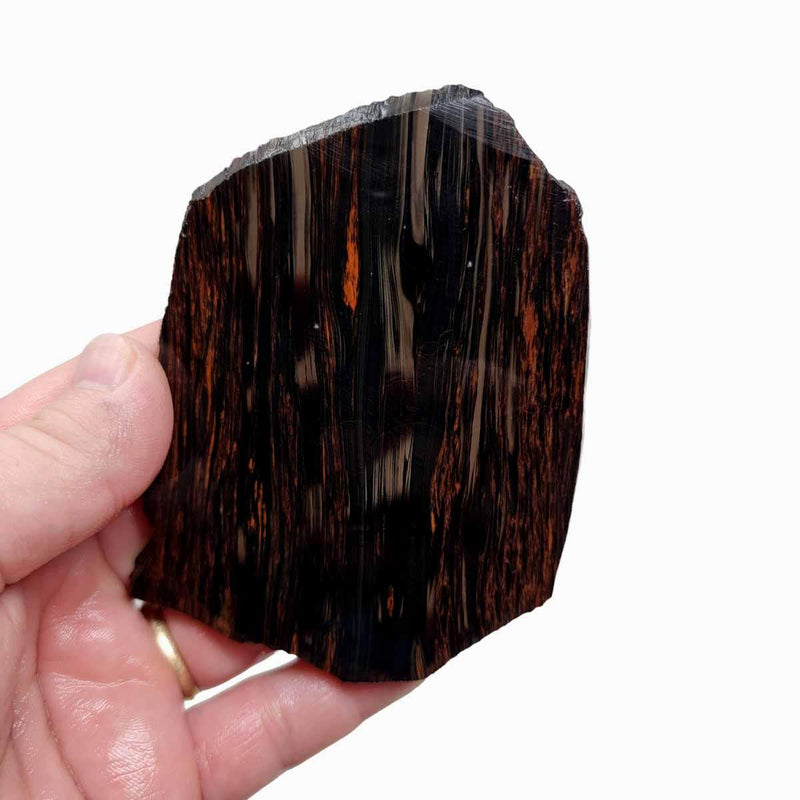 Tri-Flow Mahogany Obsidian Slab!  Lapidary Stone Slab! - LapidaryCentral