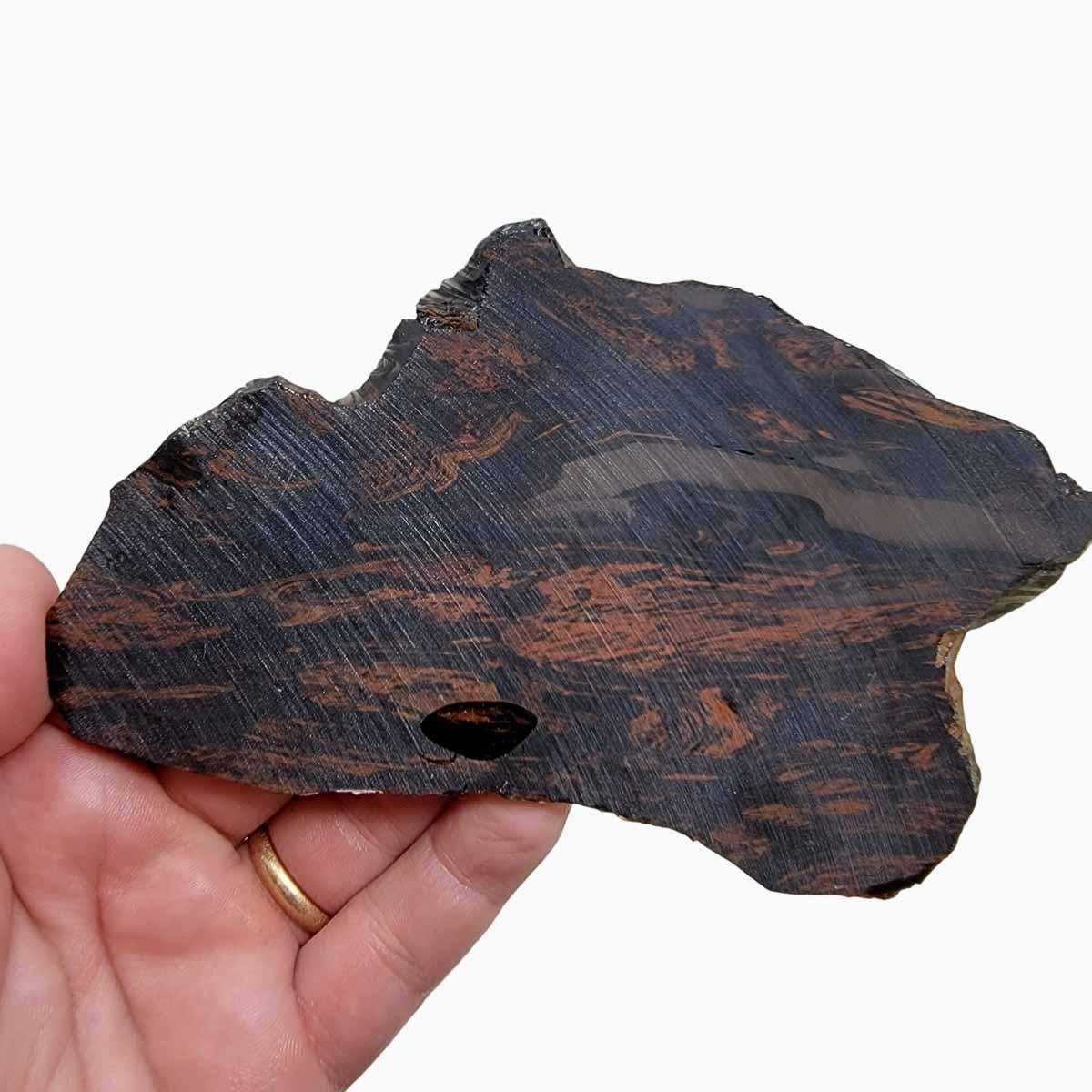 Tri-Flow Mahogany Obsidian Slab! Lapidary Stone Slab! - Lapidary Central