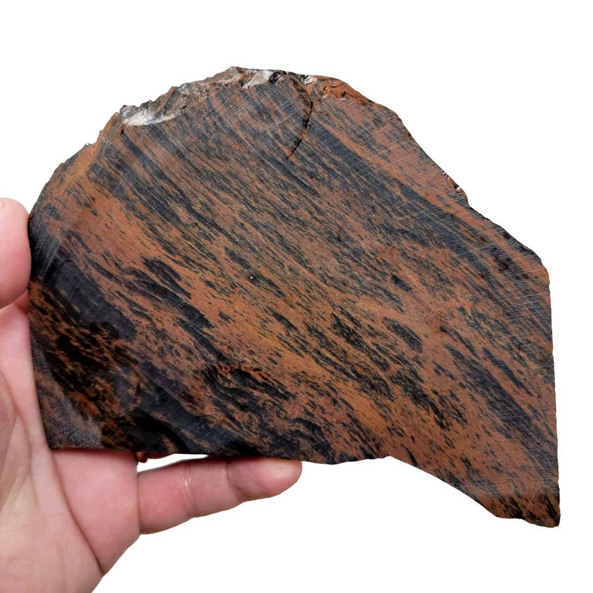 TriFlow Mahogany Obsidian Slab!  Lapidary Stone Slab! - LapidaryCentral