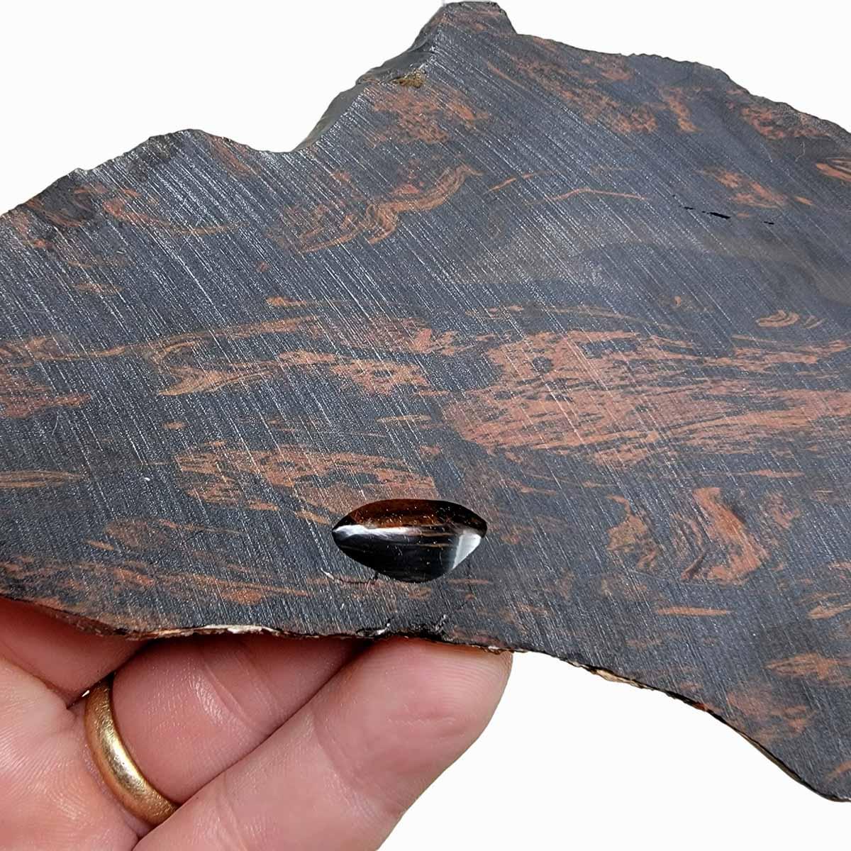 Tri-Flow Mahogany Obsidian Slab! Lapidary Stone Slab! - Lapidary Central