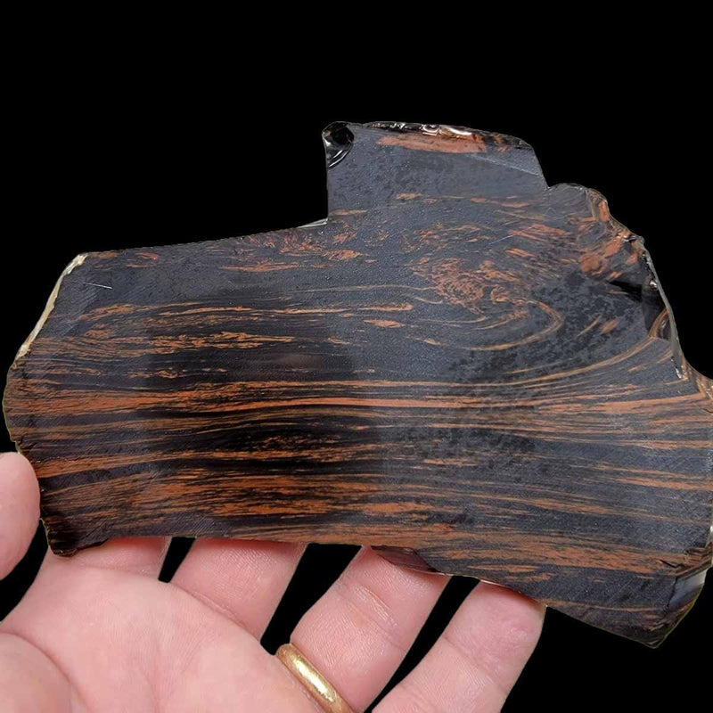 TriFlow Mahogany Obsidian Slab!  Lapidary Stone Slab! - LapidaryCentral