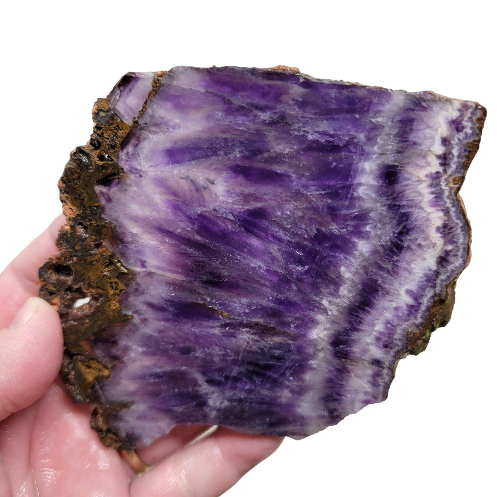 Moroccan Amethyst Lace Agate Slab! Lapidary Stone Slab! - Lapidary Central