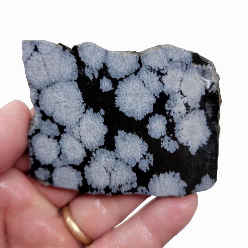 Snowflake Obsidian Slab!  Lapidary Stone Slab! - LapidaryCentral