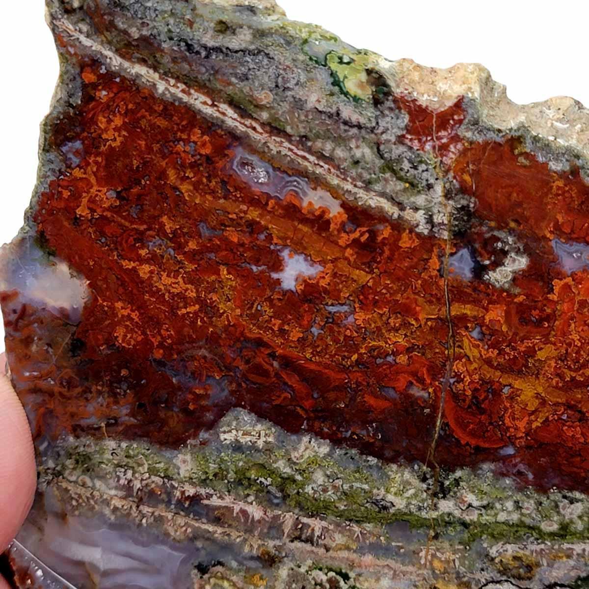 Red Lightning Agate Slab!  Lapidary Stone Slab! - LapidaryCentral