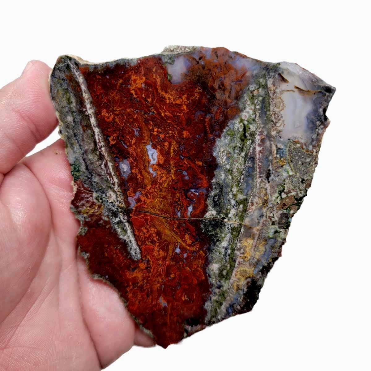 Red Lightning Agate Slab!  Lapidary Stone Slab! - LapidaryCentral