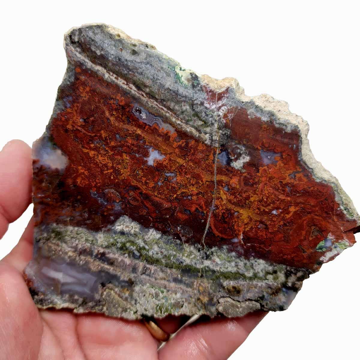 Red Lightning Agate Slab!  Lapidary Stone Slab! - LapidaryCentral