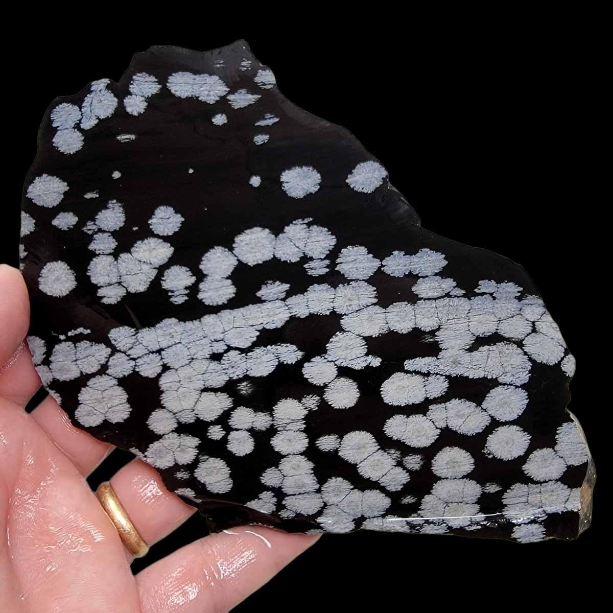 Snowflake Obsidian Slab!  Lapidary Stone Slab! - LapidaryCentral