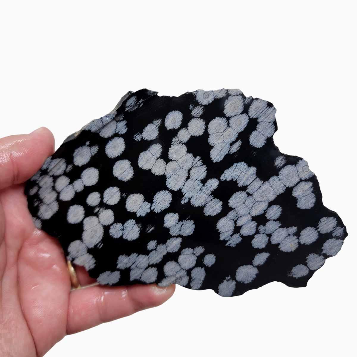 Snowflake Obsidian Slab! Lapidary Stone Slab! - Lapidary Central