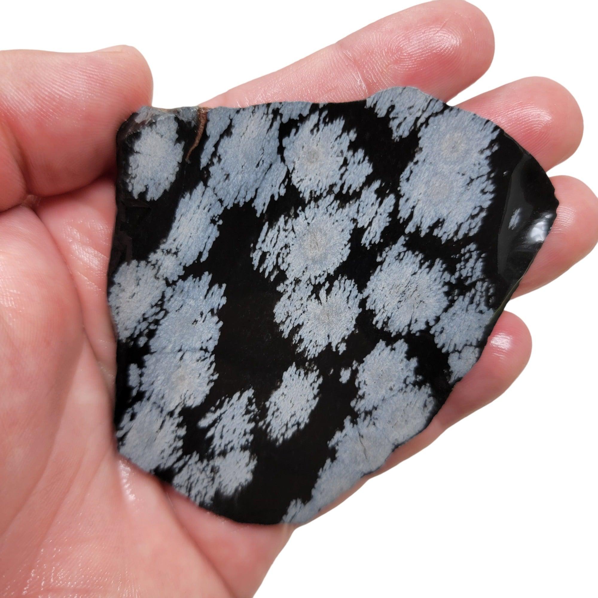 Snowflake Obsidian Slab! Lapidary Stone Slab! - Lapidary Central