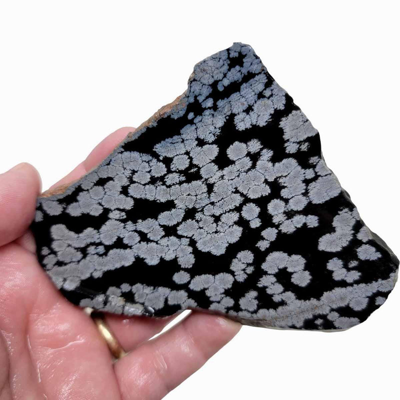Snowflake Obsidian Slab!  Lapidary Stone Slab! - LapidaryCentral