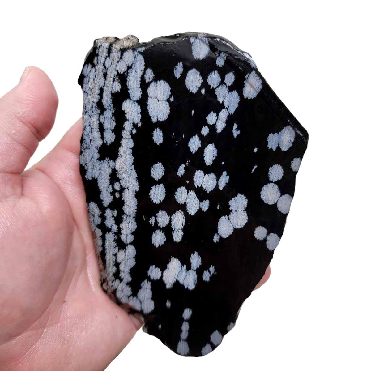 Snowflake Obsidian Slab! Lapidary Stone Slab! - Lapidary Central