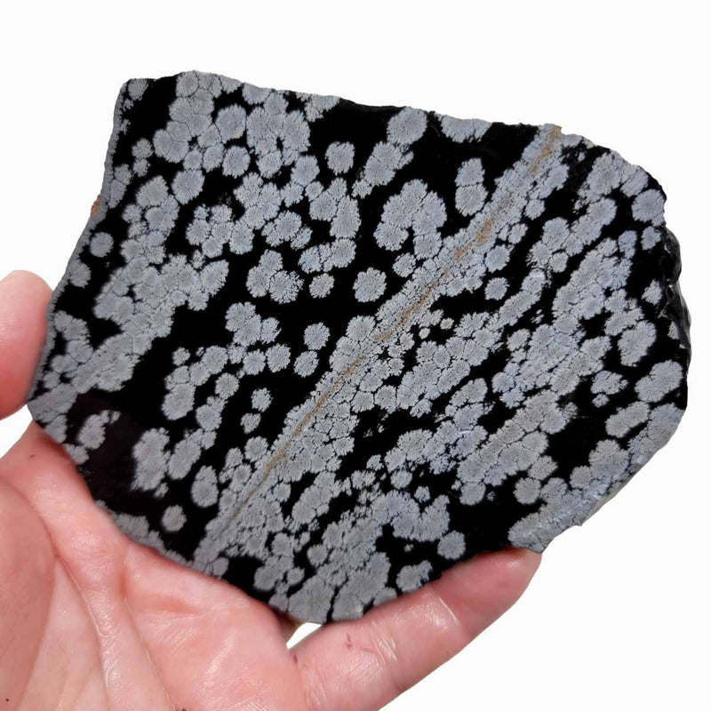 Snowflake Obsidian Slab!  Lapidary Stone Slab! - LapidaryCentral