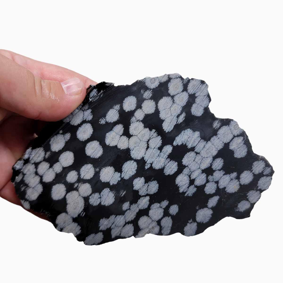 Snowflake Obsidian Slab! Lapidary Stone Slab! - Lapidary Central