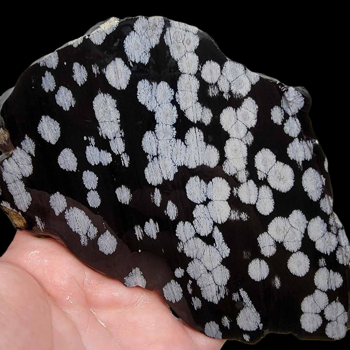 Snowflake Obsidian Slab!  Lapidary Stone Slab! - LapidaryCentral