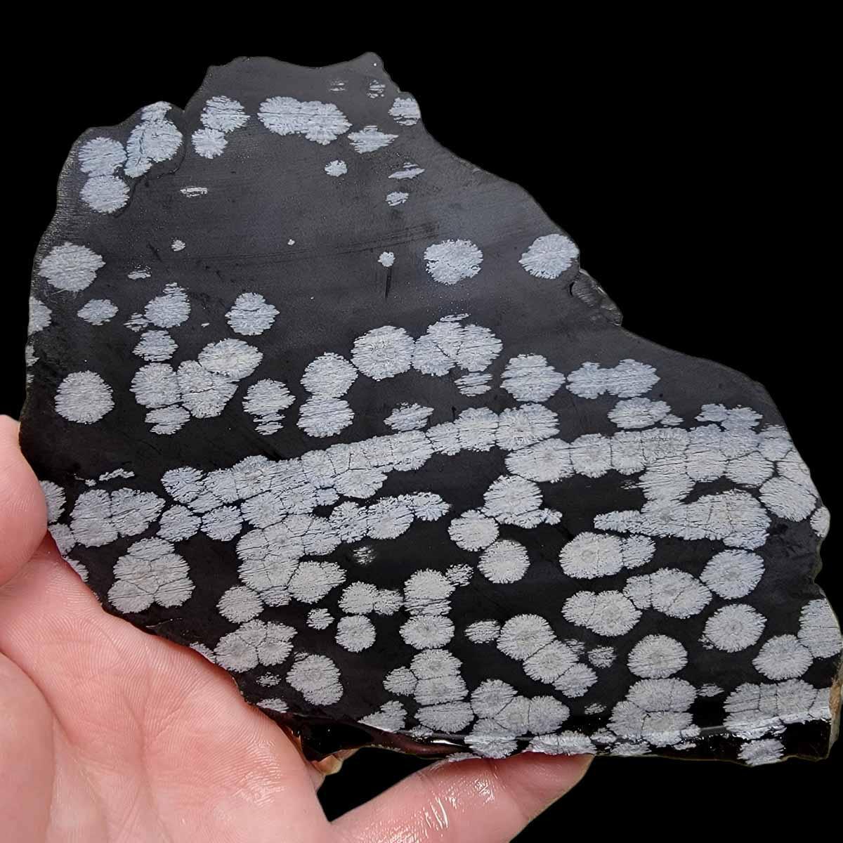 Snowflake Obsidian Slab!  Lapidary Stone Slab! - LapidaryCentral