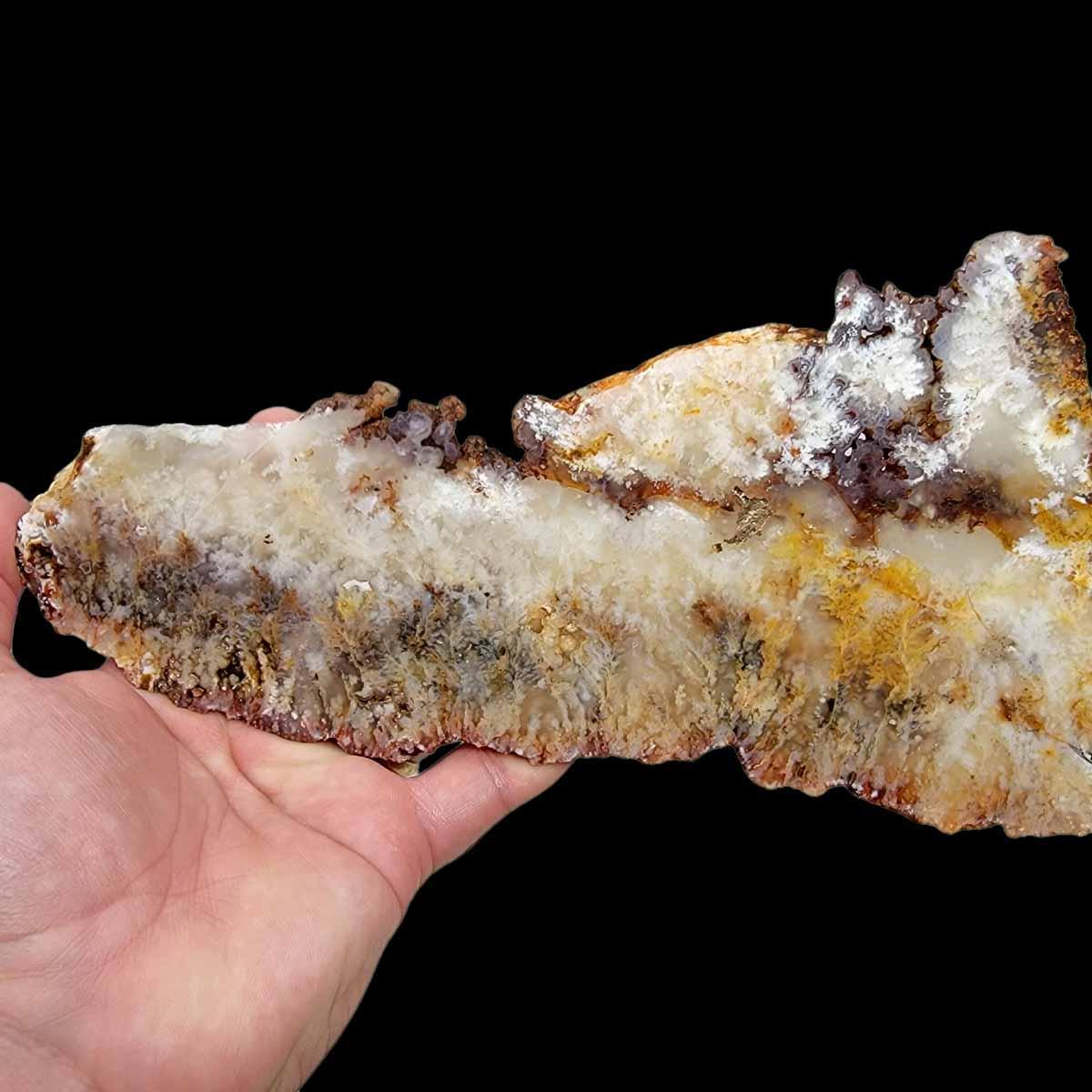 HUGE Stinking Water Plume Agate Slab!  Lapidary Stone Slab! - LapidaryCentral