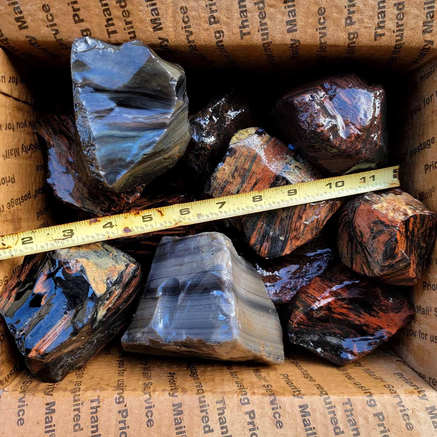 Tri-Flow, Rainbow, Starburst Silver Sheen Mix Old Stock Oregon Obsidia