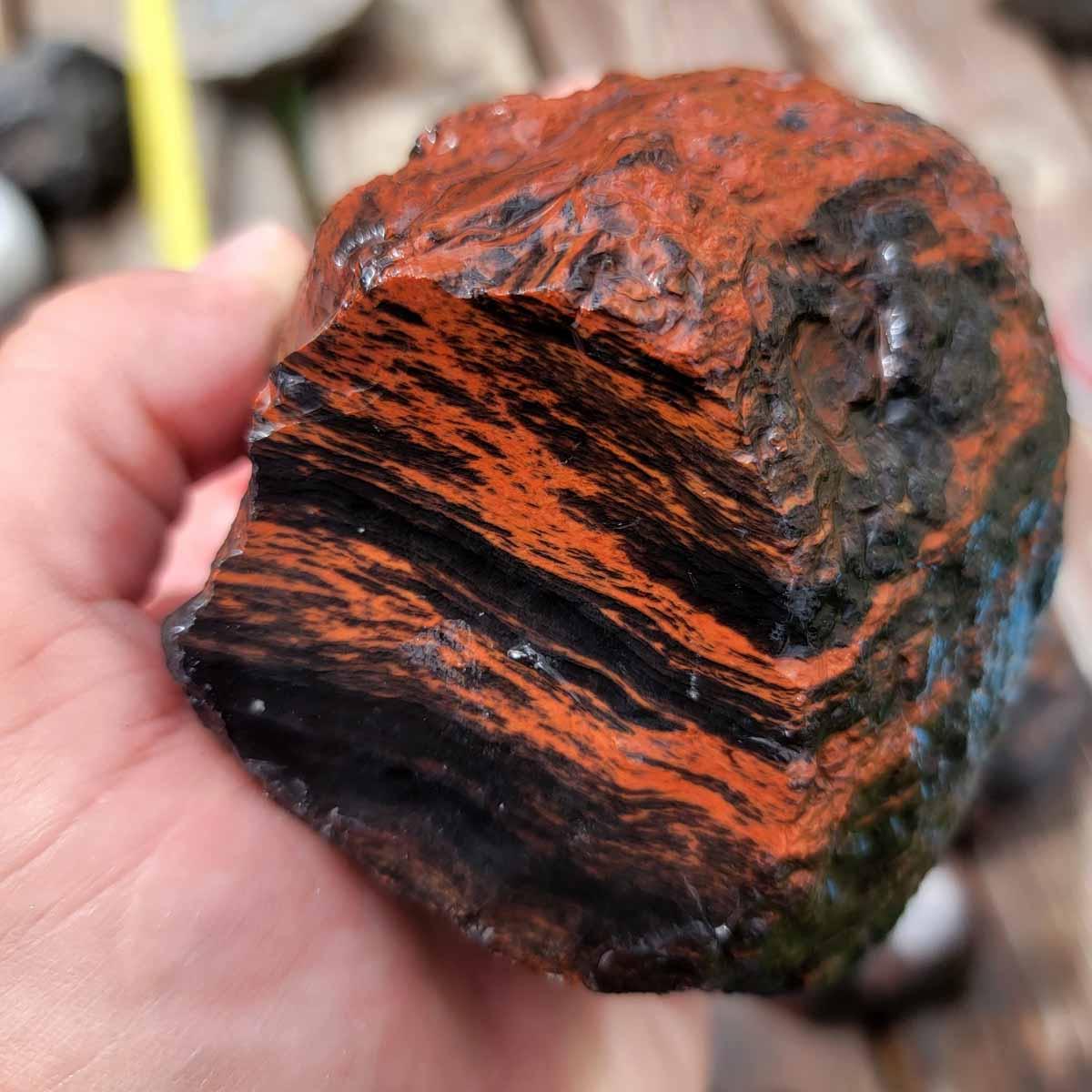 B Grade Tri-Flow Obsidian Rough! Old Stock Lapidary Wholesale! - Lapidary Central