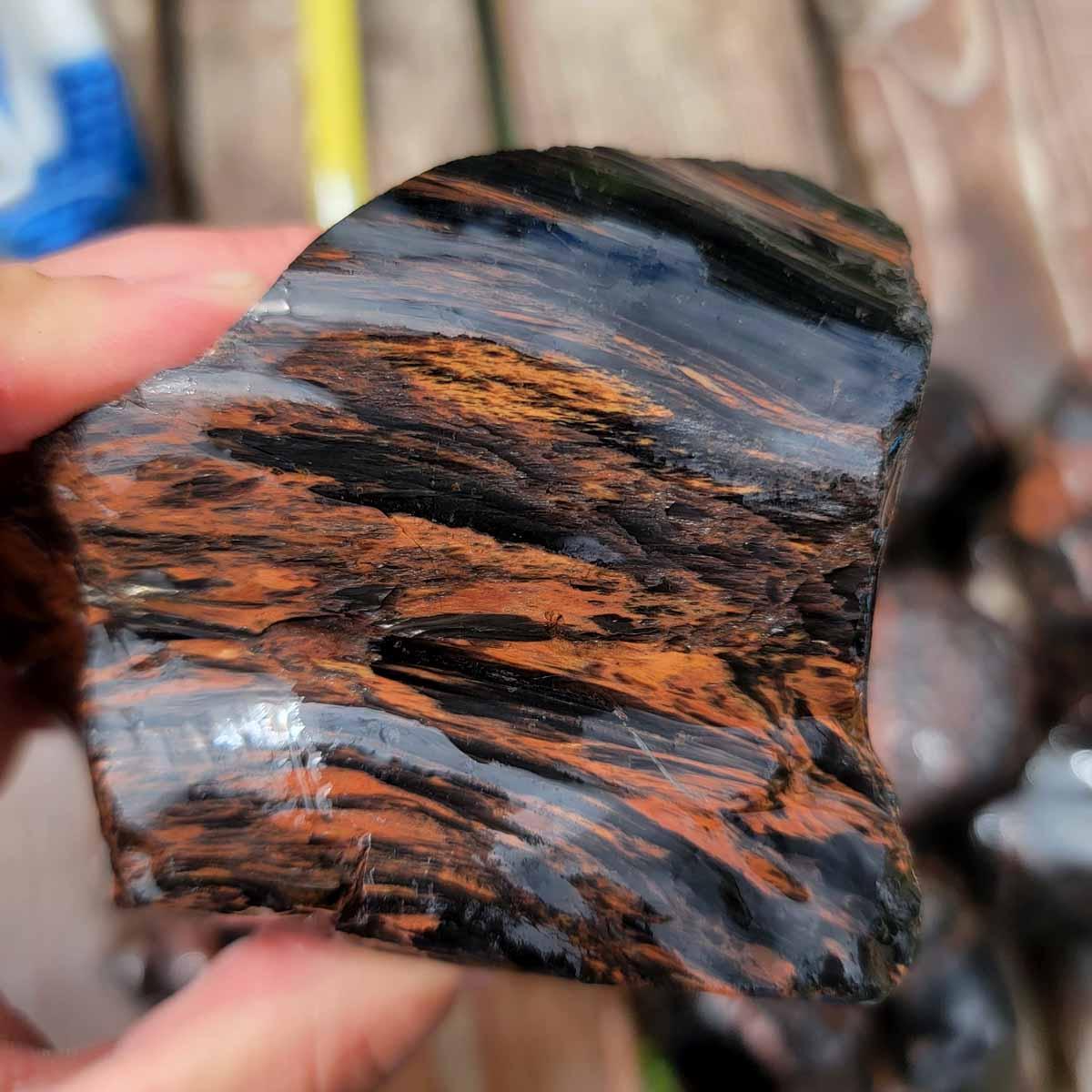B Grade Tri-Flow Obsidian Rough! Old Stock Lapidary Wholesale!