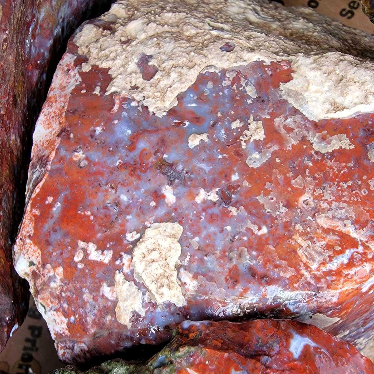 Red Lightning Agate Cutting Rough Flatrate! - LapidaryCentral