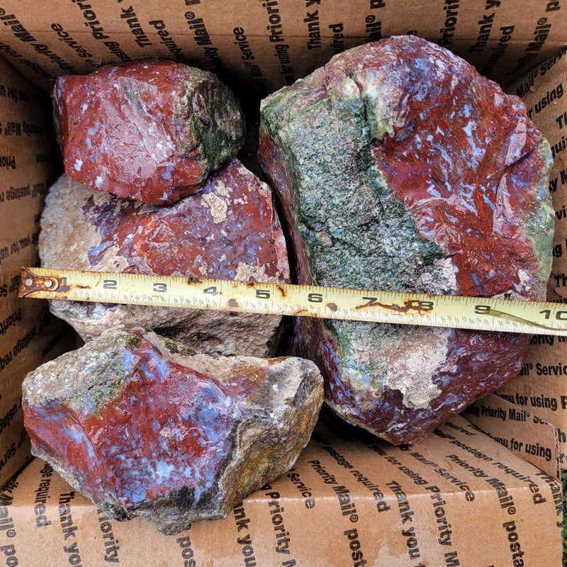 Red Lightning Agate Cutting Rough Flatrate! - LapidaryCentral