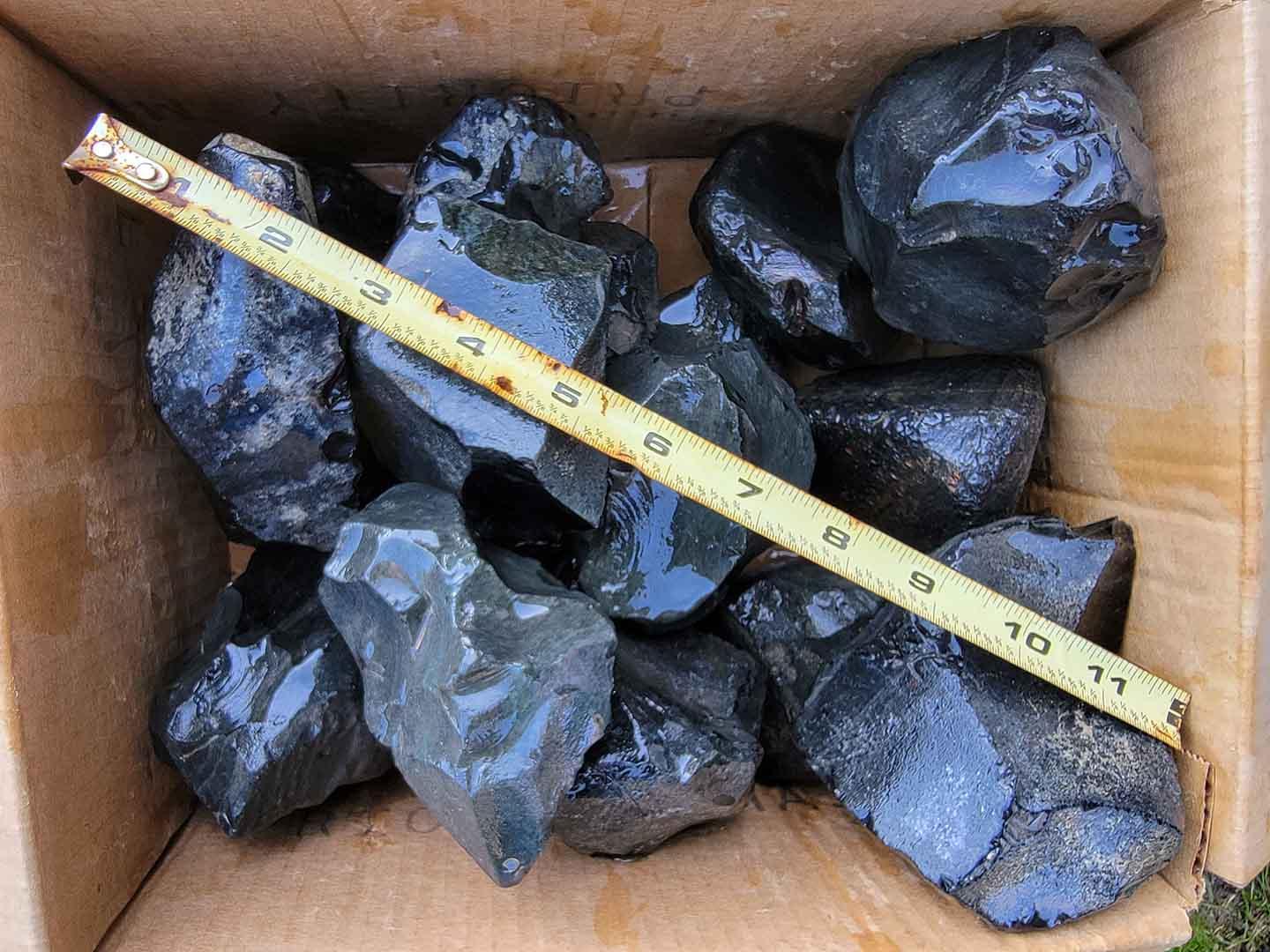 RARE Mexican Velvet Obsidian Cutting Rough Flatrate! - LapidaryCentral