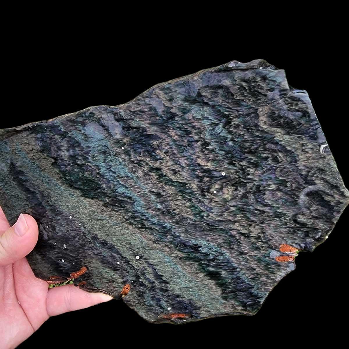 HUGE Highgrade Mexican Velvet Obsidian Slab!  Lapidary Stone Slab! - LapidaryCentral