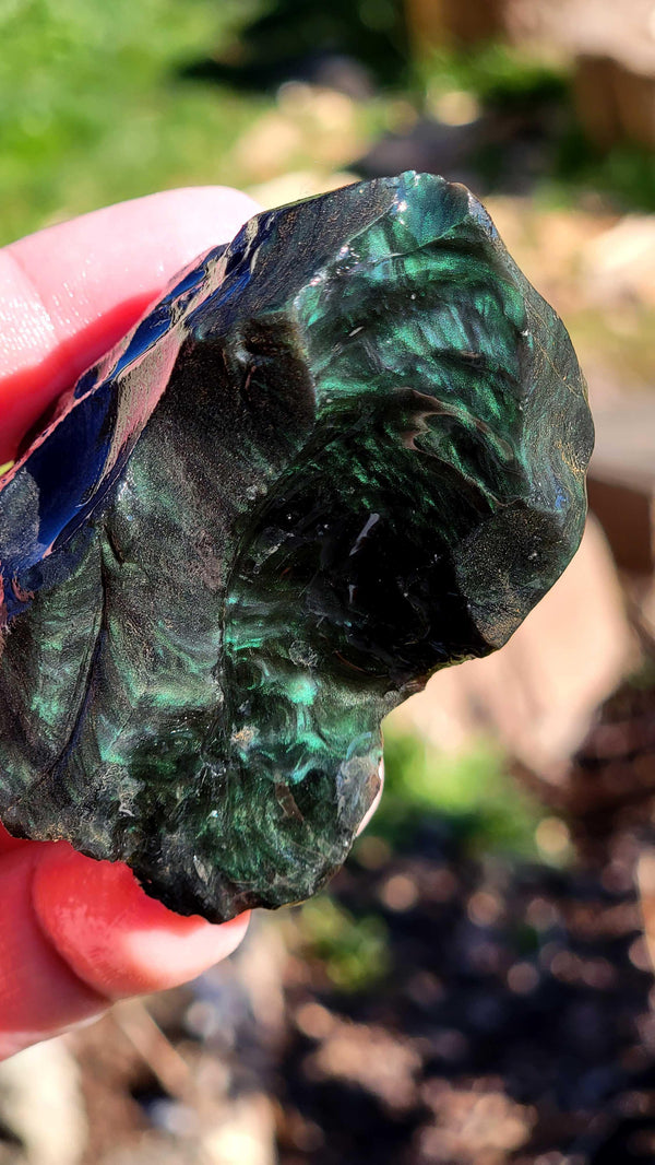 Half Pound Random Pull RARE Mexican Velvet Obsidian Rough!  Old Stock! - LapidaryCentral