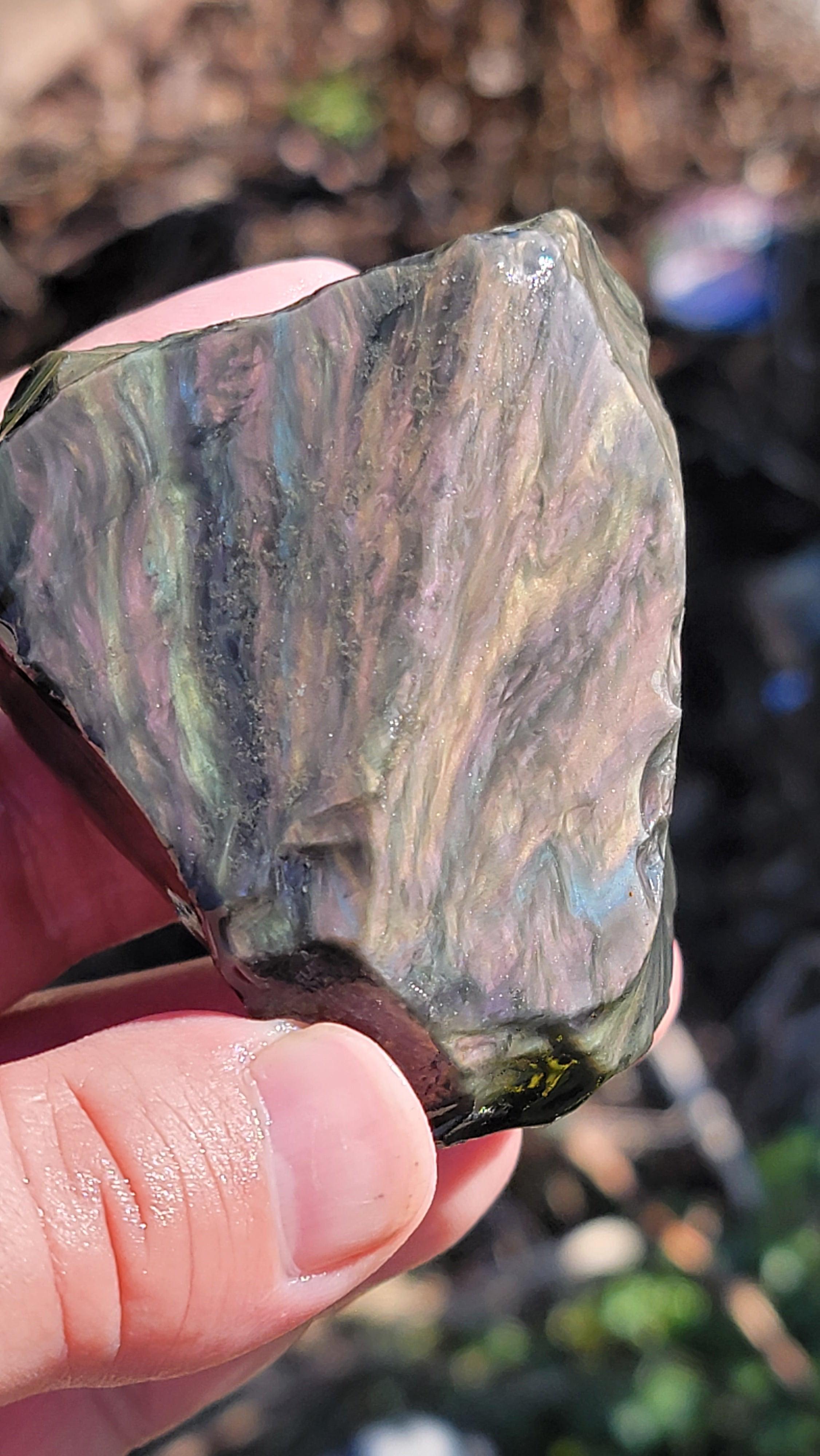One Pound Random Pull RARE Mexican Velvet Obsidian Rough!  Old Stock! - LapidaryCentral
