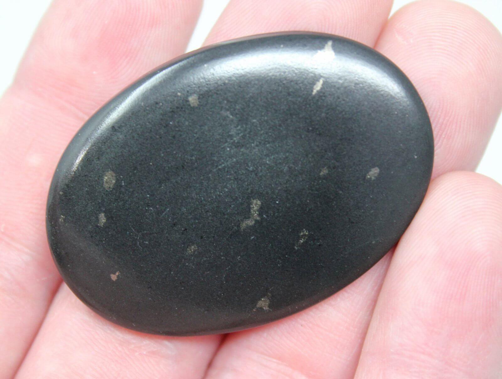 Pyritized Basalt Cabochon! Lapidary Stone Cab! Jewelry Making Craft! - LapidaryCentral