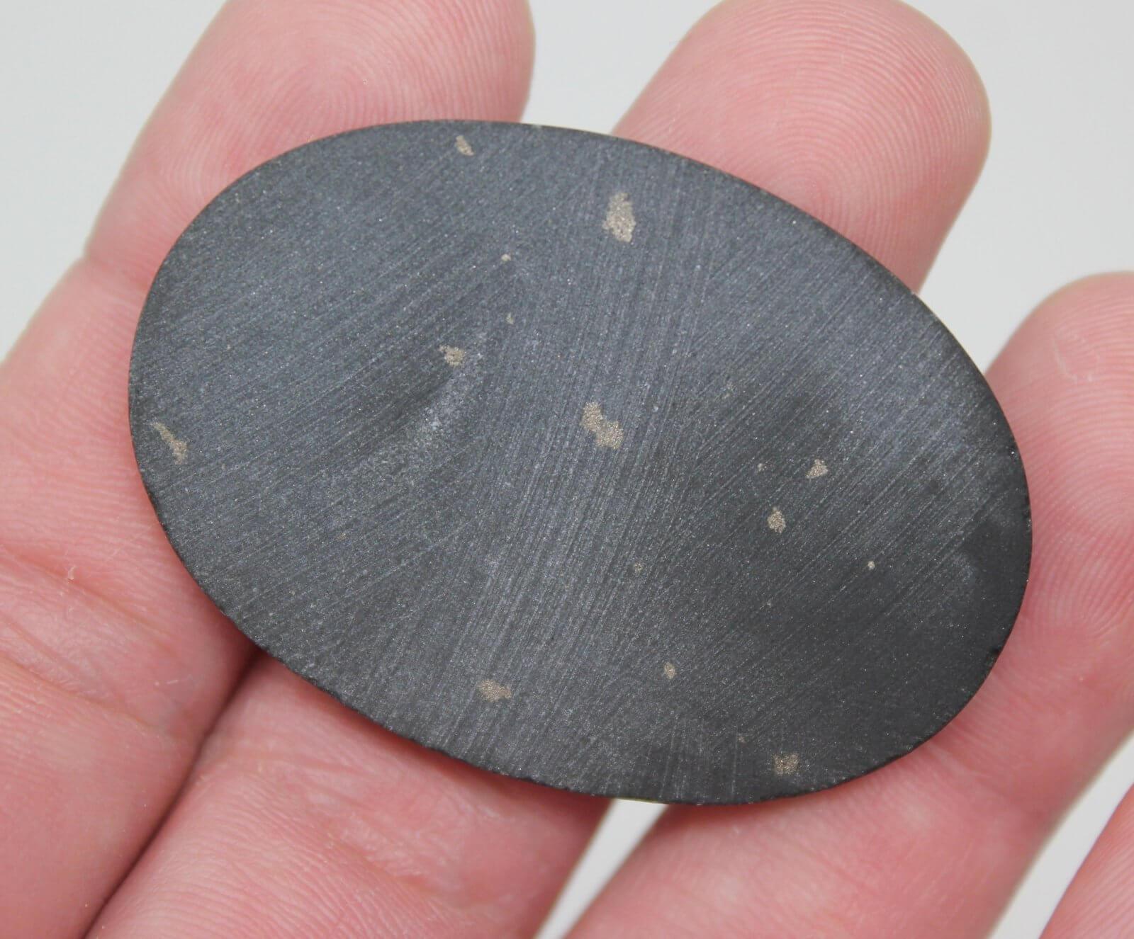 Pyritized Basalt Cabochon! Lapidary Stone Cab! Jewelry Making Craft! - LapidaryCentral