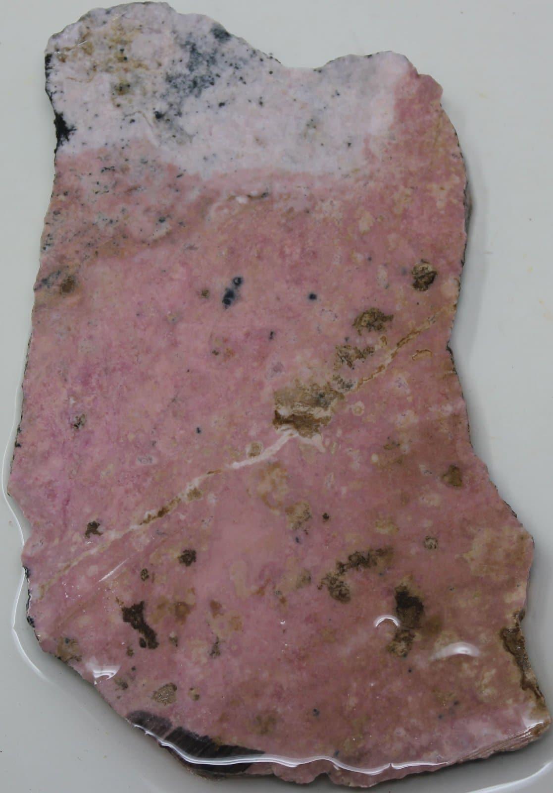 Bubblegum Rhodonite Rhodochrosite Crystal Lapidary Stone Slab! - LapidaryCentral