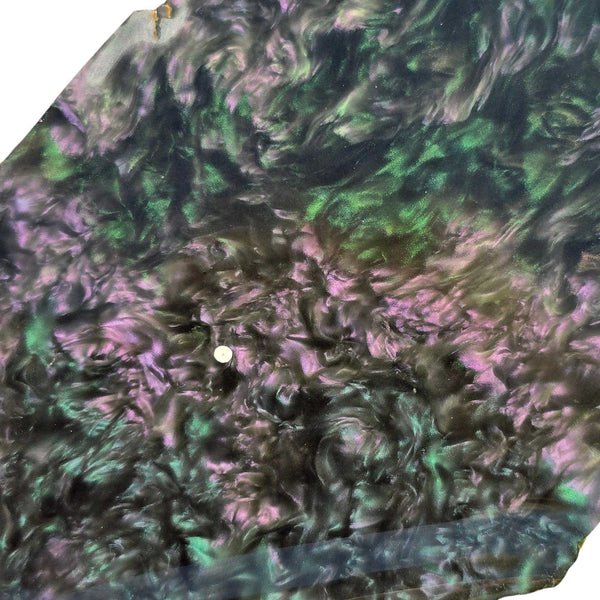 Velvet Obsidian Slab – Old Stock with Rare Green Peacock Flash from Me