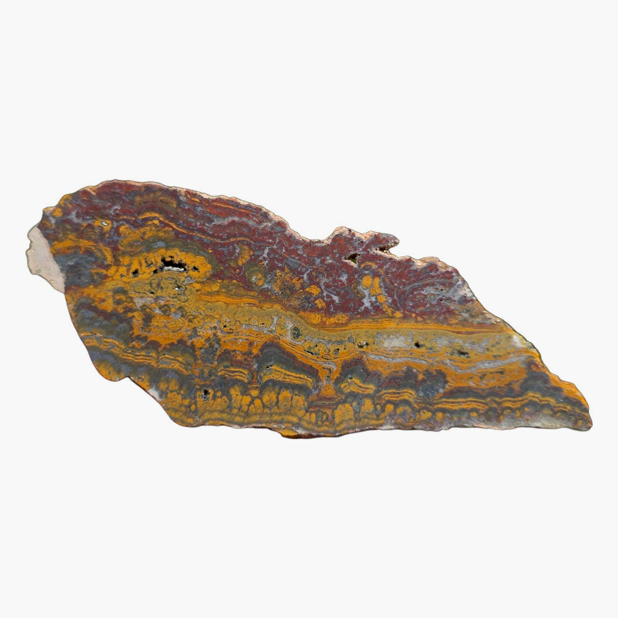 Thin Apple Valley Jasper Slab – Hematite & Jasper Flower Pattern