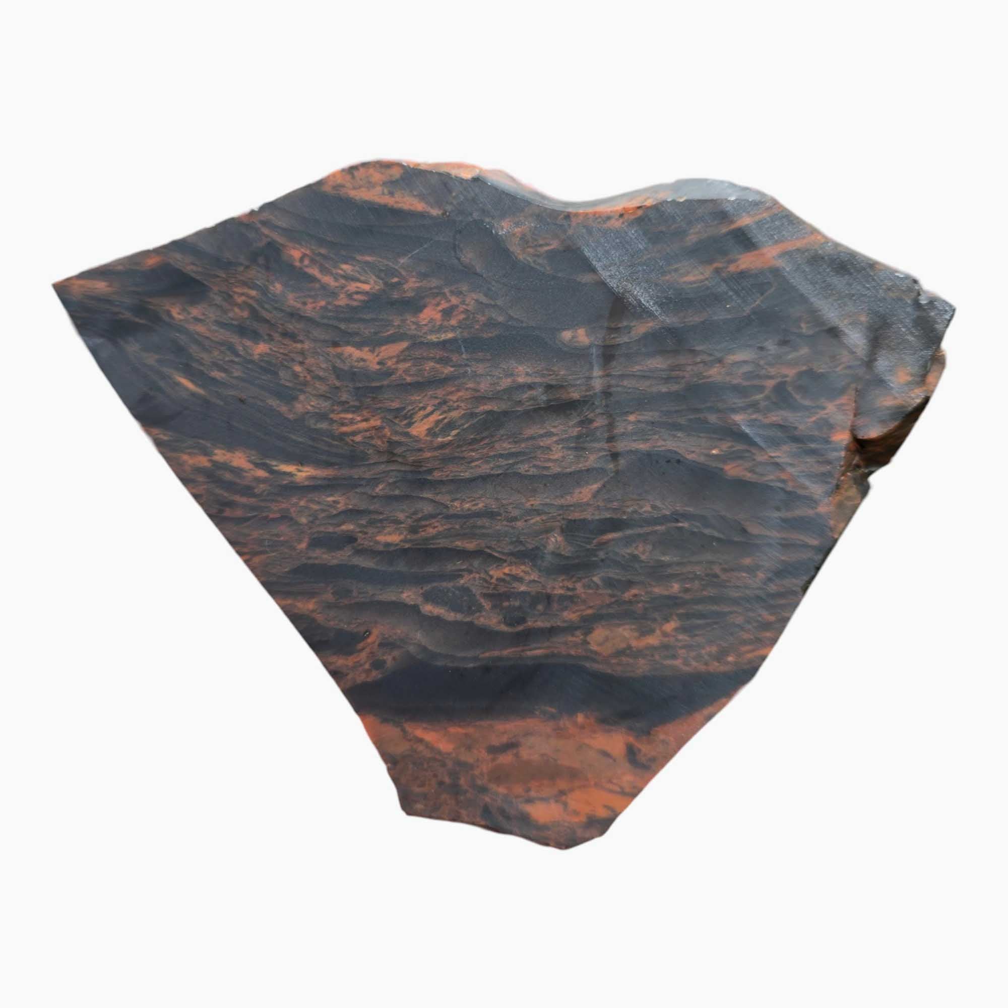 Tri-Flow Obsidian Slab – Rare Old Stock from Glass Butte, Oregon for Lapidary