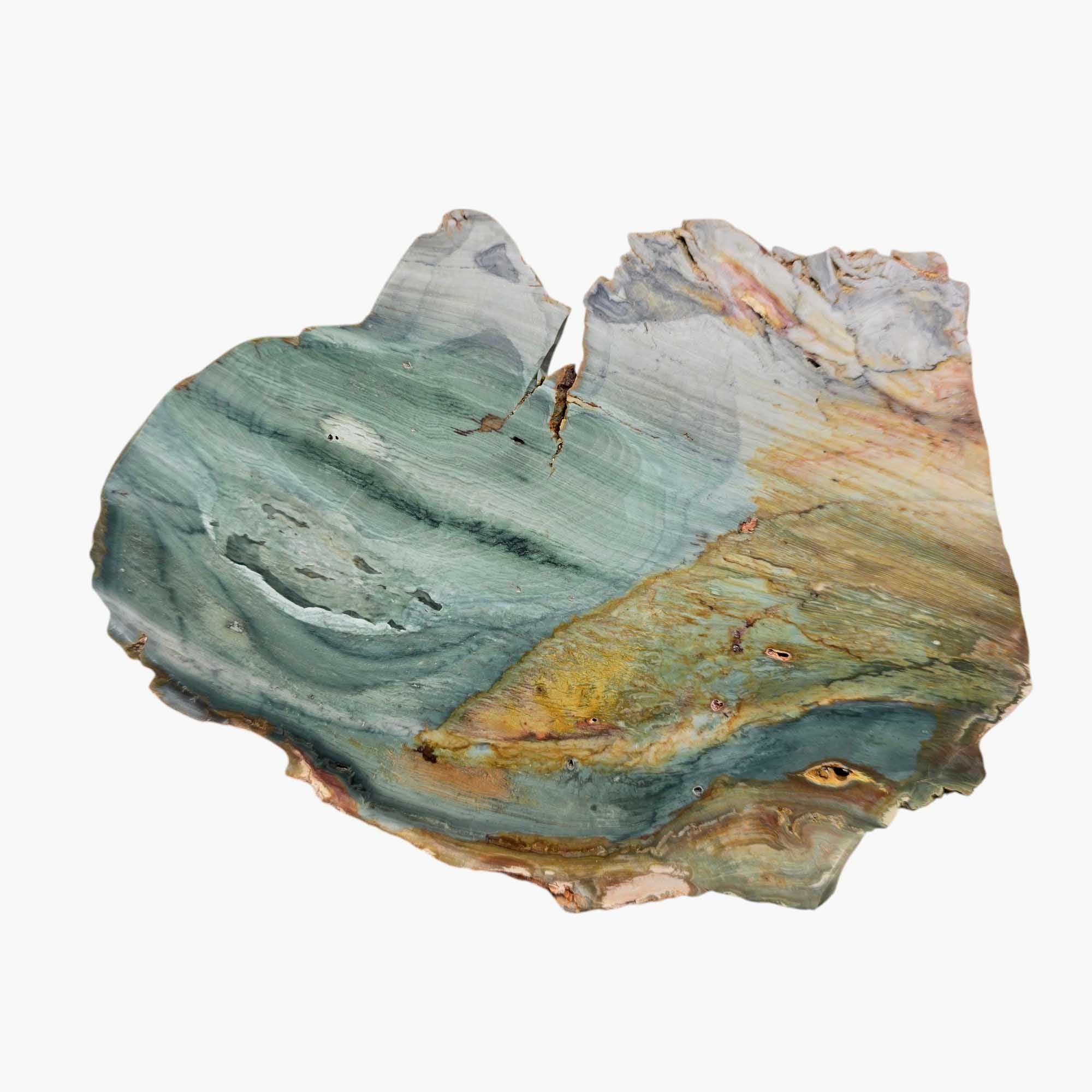 Ellipso Gary Green Larsonite Freedom Jasper Slab Lapidary Stone Slice Cut Rock