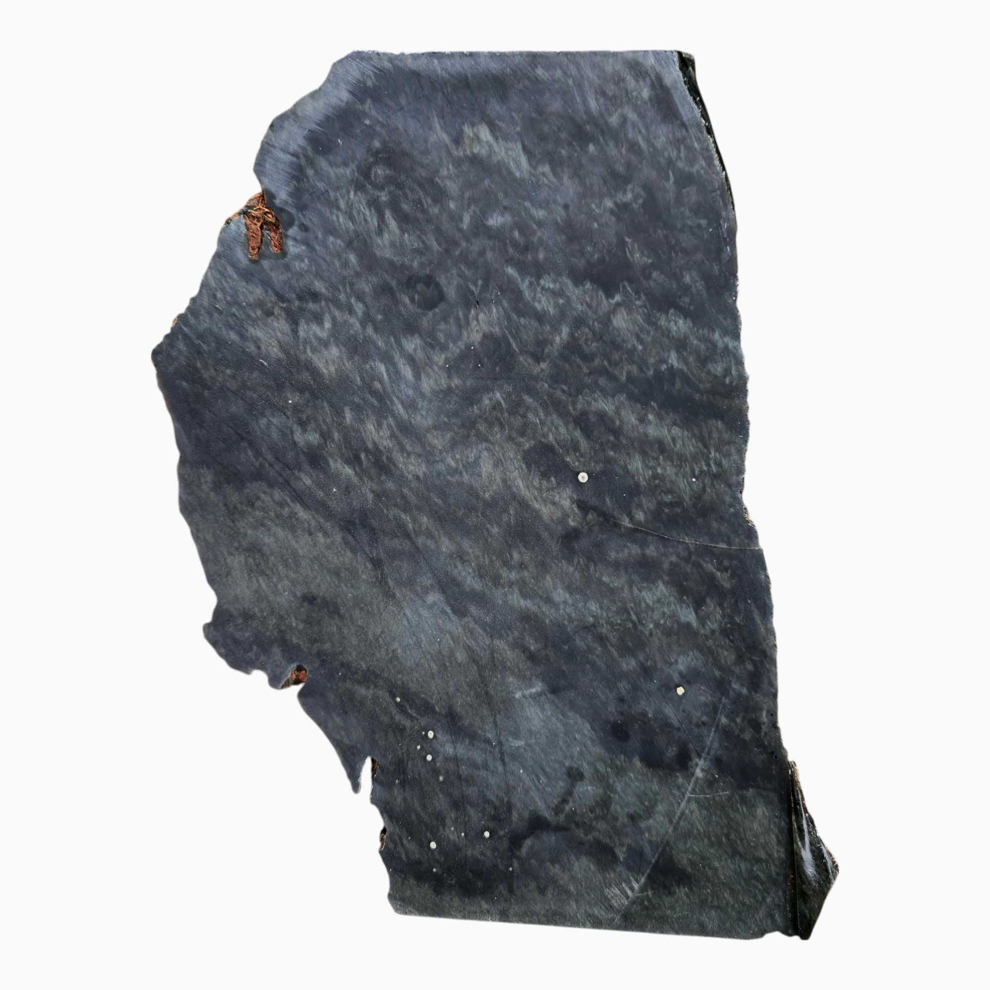 Huge Velvet Obsidian Slab – Flashy Mexican Lapidary Stone with Color Shifts