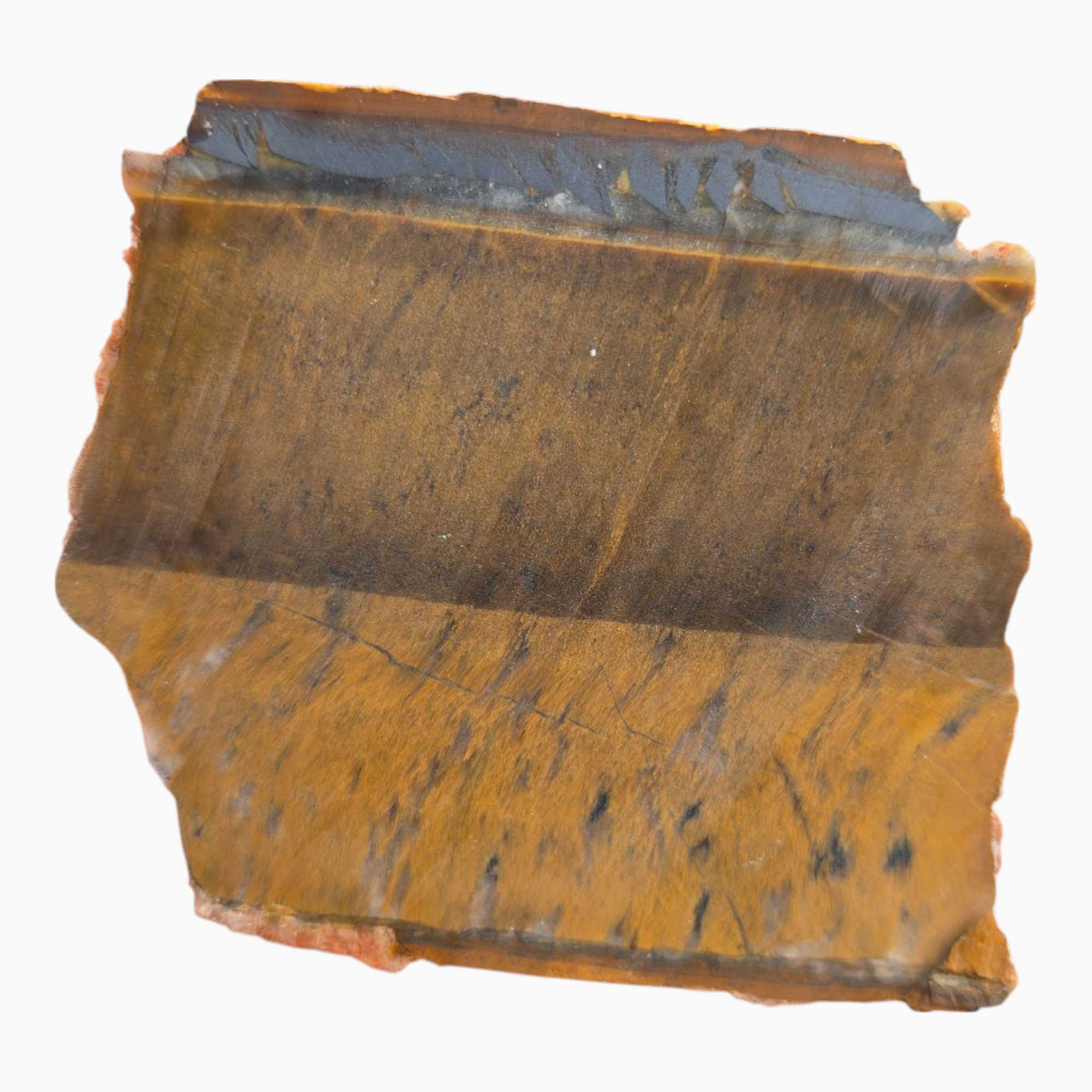 Golden Tiger Eye Slab – Flashy Chatoyant Stone from Africa for Lapidary