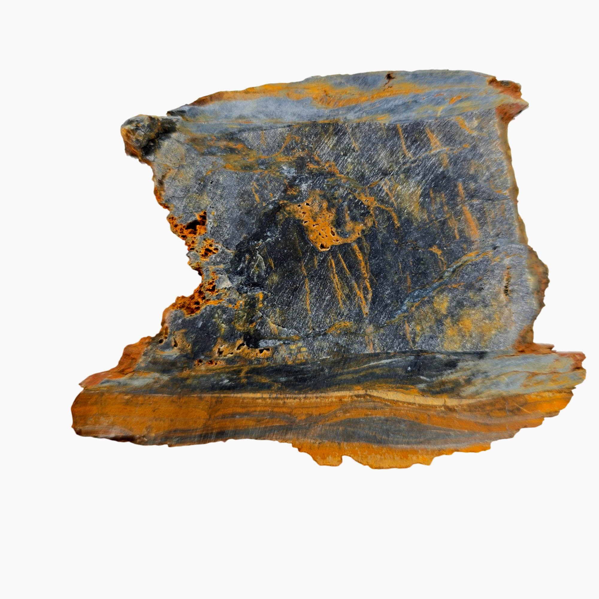 Nellite Slab Dry Magnificent Blue Gold Chatoyancy Pietersite Relative #3896-Photo5