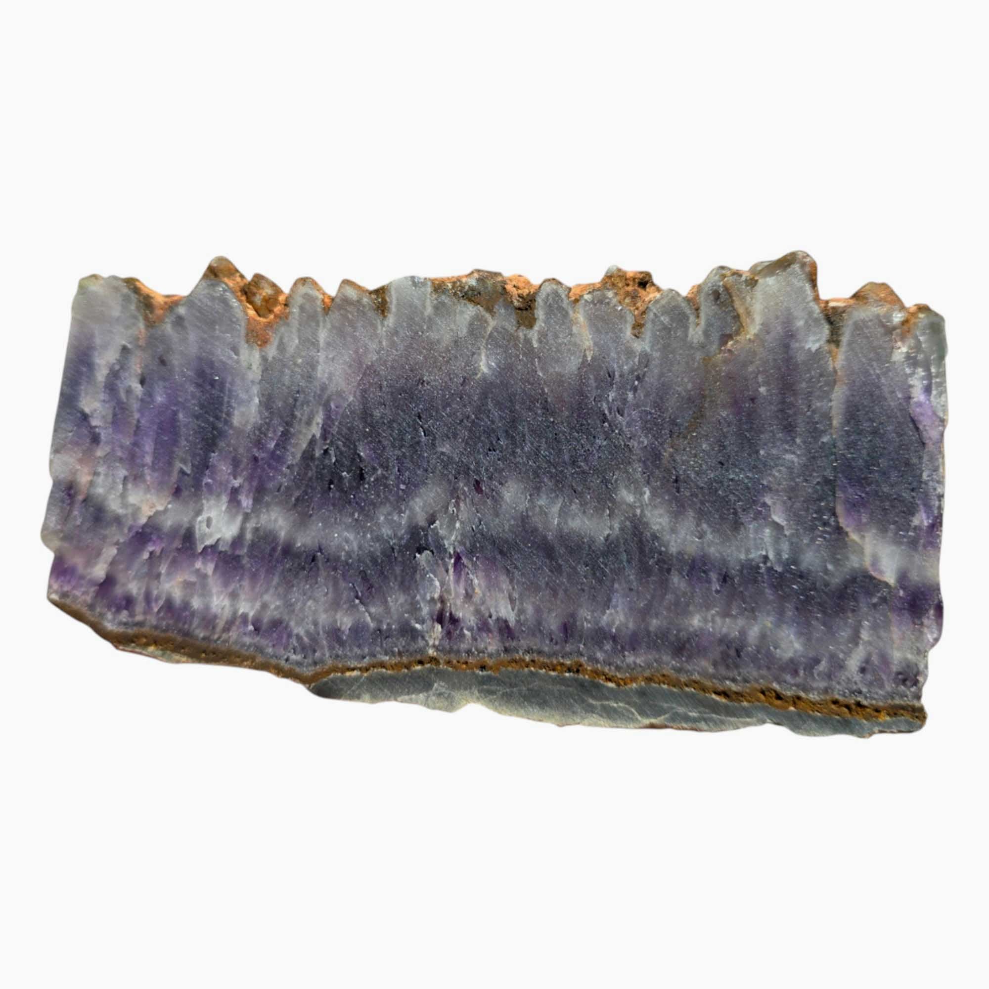 Moroccan Amethyst Lace Slab – Chevron Purple Quartz Crystal Formation