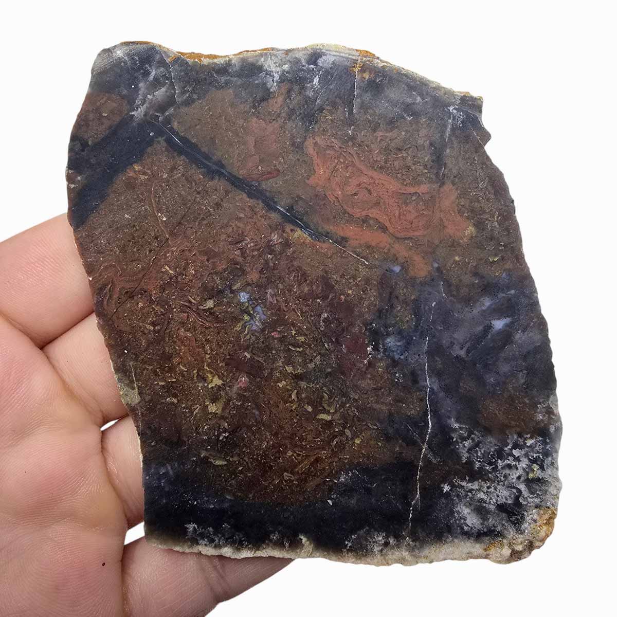 Utah Raspberry Agate Slab  Lapidary Stone Slice Cut Rock