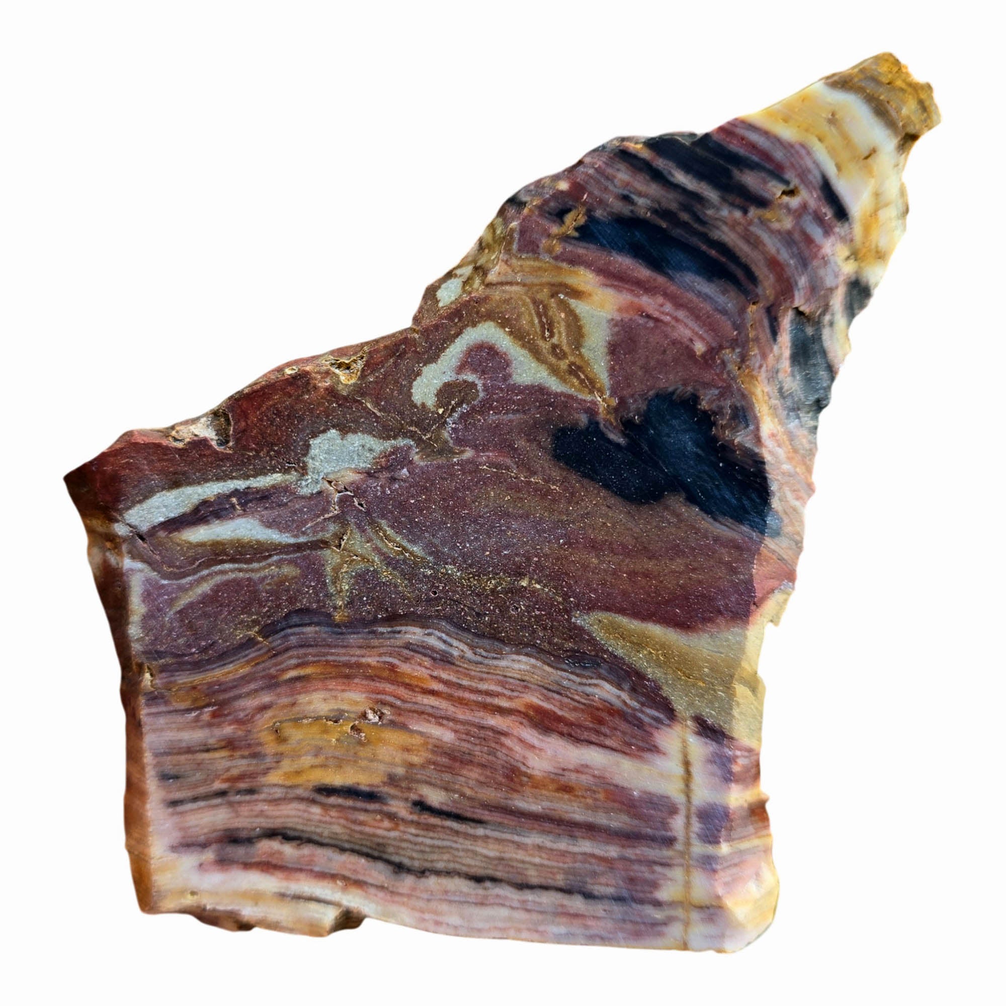 Caldera Paint Jasper Slab Dry – Red Brushstrokes Natural Pits! #3797-Photo5