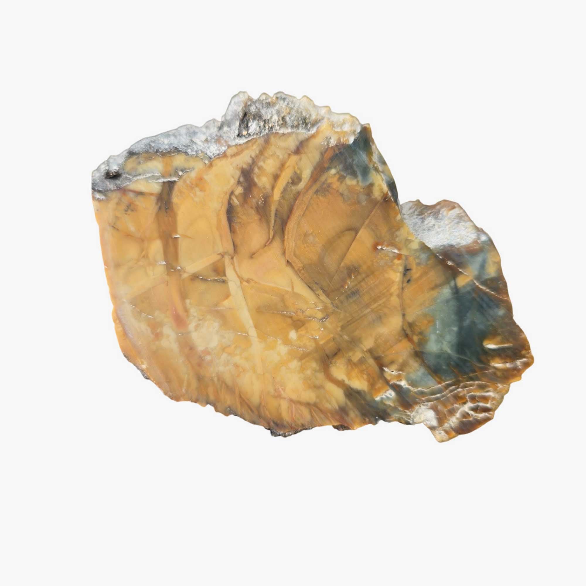 Morrisonite Jasper Slab Dry – Butterscotch Sky Blue Orb Formations #3658-Photo4